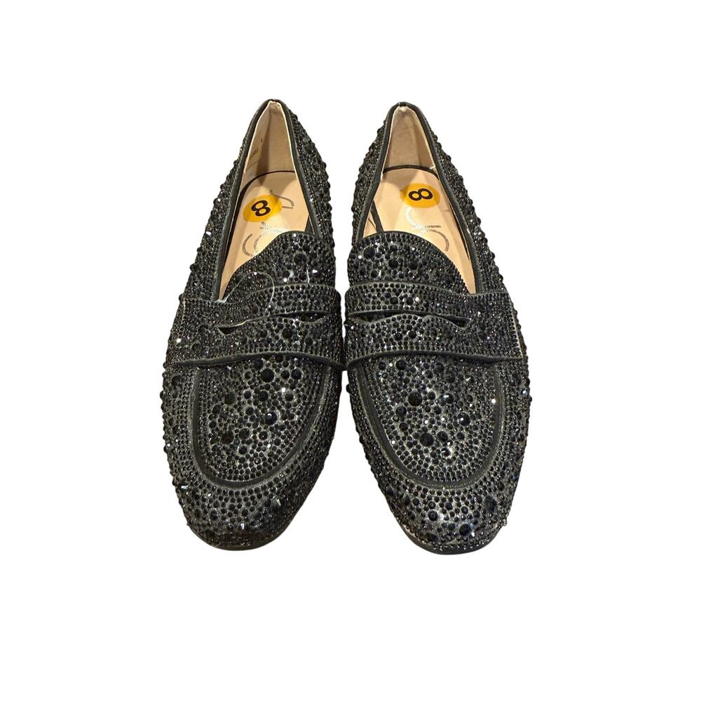 Sugar Caviar Studded Slip on Women’s Loafers, Sz: 8